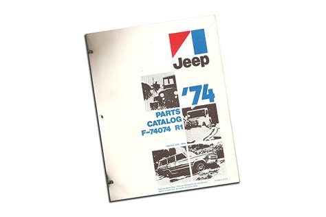 Not a replica. . 1974 jeep parts catalog
